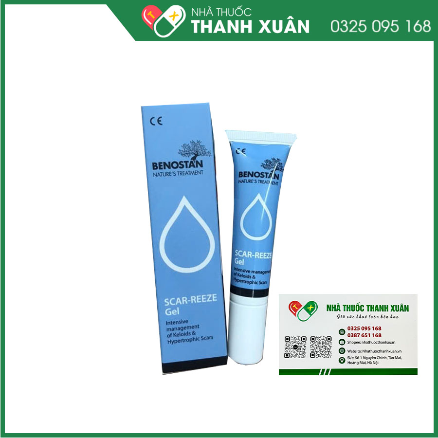 Benostan Scar-Reeze Gel có tác dụng hỗ trợ làm mờ sẹo